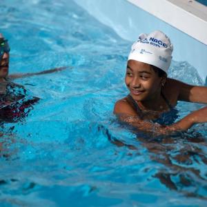 Children in a swimming pool