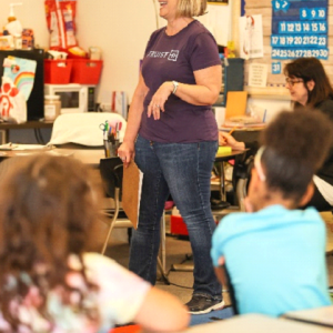 Woman in Truist t-shirt