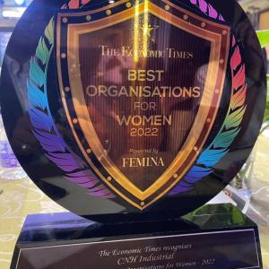 The Economic Times Best Organizations for Women 2022 trophy