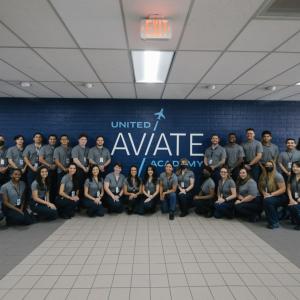 Students at Aviate Academy pose for a class photo