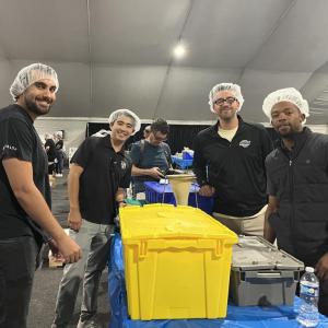 LA Kings employee volunteers assembled 400,000 Meals for Southern California Families in honor of September 11 National Day of Service and Remembrance.
