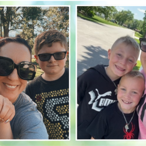 Leslie Ventura on adventure walks with her children and stepchildren.