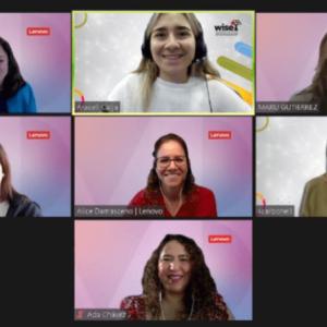 Seven people in a virtual meeting.