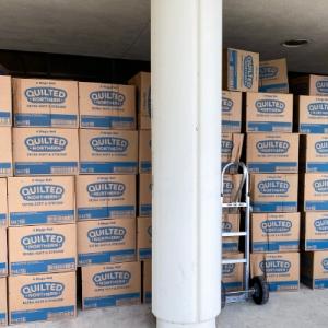 boxes of items for donation