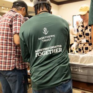 Volunteers in assembly lines