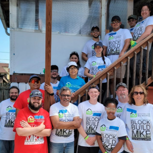 large group of volunteers