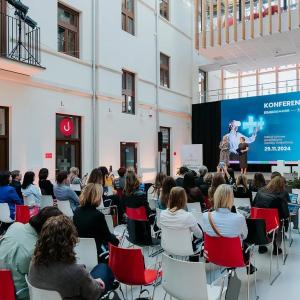 Group of women watching a presentation 