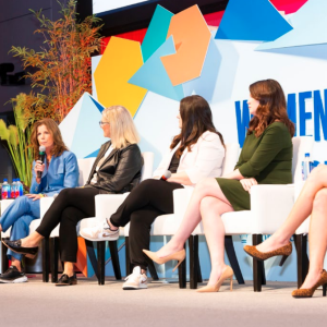 line of women onstage