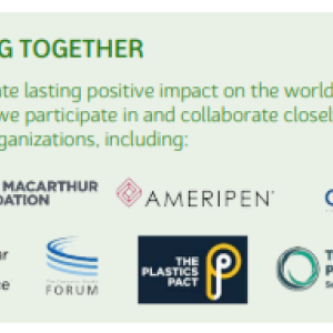 "Working together" with logos from seven different companies.