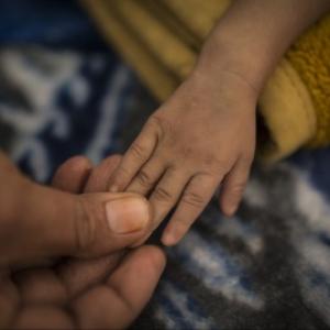 In Yemen, Action Against Hunger health workers are screening young children for malnutrition./ Photo by Florian Seriex