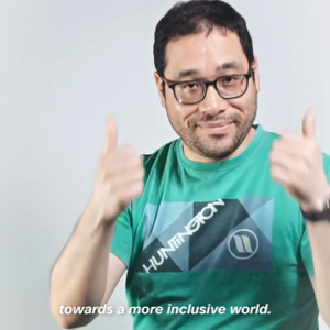 Man giving thumbs up