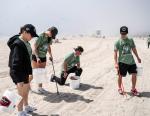 Volunteers from the LA Kings, Anaheim Ducks, Mercury Insurance and Ryan’s Recycling cleaned up Long Beach, CA.