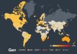 Map view of scams globally
