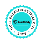 Most Entrepreneurial City 2025 seal