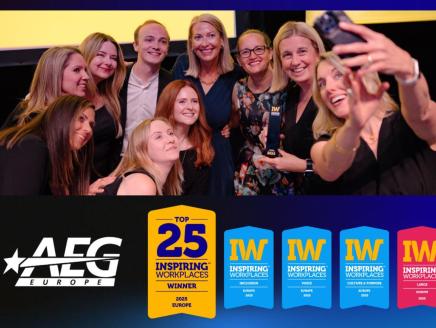 AEG Europe was named one of the Top 25 Most Inspiring Workplaces in Europe.