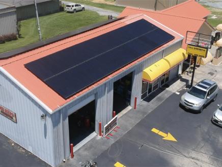 Shifting Gears to Solar, a solar and battery storage system on MB Reps’ roof