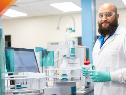 Person working in labratory