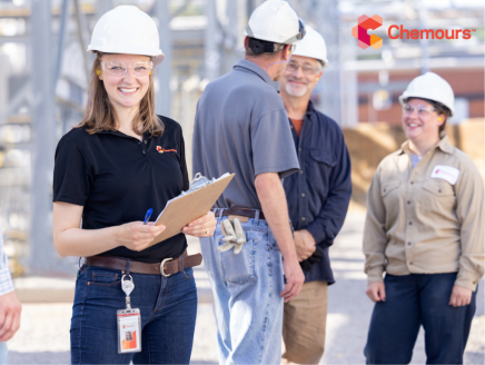 people meeting at a worksite