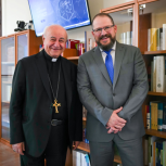 Archbishop Vincenzo Paglia, and Qualcomm President and CEO, Cristiano Amon.