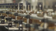 bottles on production line 