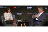Gina Raimond and Jon Huntsman on the stage