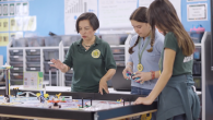 Teacher and two students