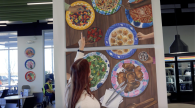 Artwork at Dixie® Tableware manufacturing site in Jackson, one year ago this month, it marked more than a milestone. It was the first new Dixie® greenfield plant building