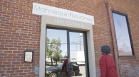 Person walking into Mannequin Madness