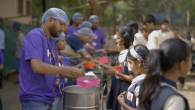 people serving food