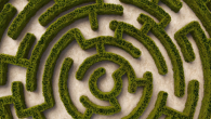 Aerial view of maze