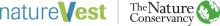 NatureVest logo next to The Nature Conservancy logo