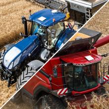 2 different pieces of farm machinery 