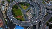 Satellite view of a motorway 