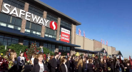 Crowd outside of new Safeway store in Suprise, AZ