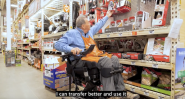 Stephen shown in his new power lift chair.