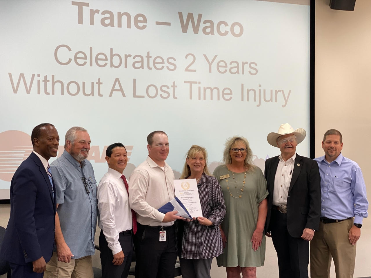 Trane® Waco Plant Recognized for Significant Safety Achievem