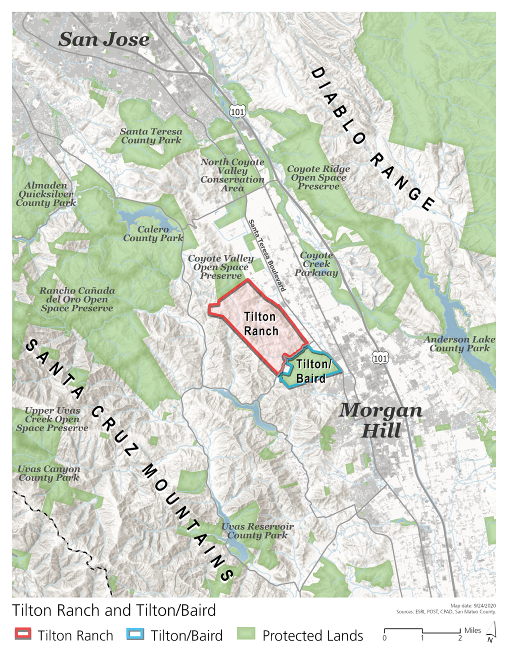 Peninsula Open Space Trust Map Santa Clara Valley Habitat Agency, Santa Clara Valley Open S