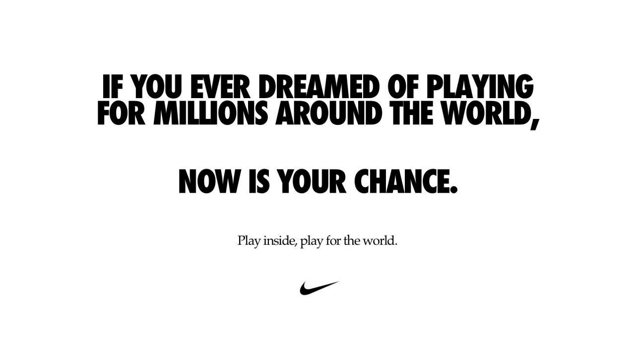 nike marketing message