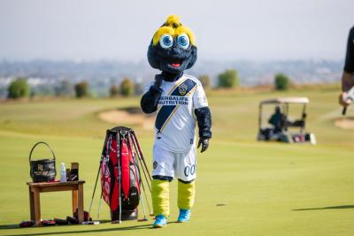 LA Galaxy mascot Cozmo walks the green during the LA Galaxy Golf Tournament which raised more than $215,000 for the LA Galaxy Champion Project on June 10, 2019.