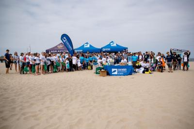 As part of AEG’s LA Galaxy Protect the Pitch sustainability program, more than 250 LA Galaxy fans participate in a beach cleanup in partnership with Surfrider Foundation at Venice Beach on June 22, 2019.
