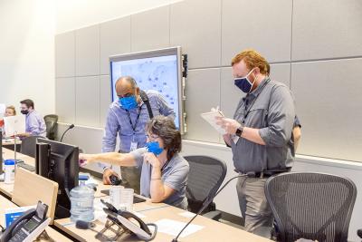 Images from American's CRAF Command Center