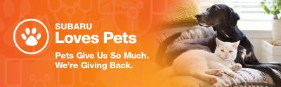 Subaru of America reaffirms commitment to pets in need during October “Subaru Loves Pets” month.