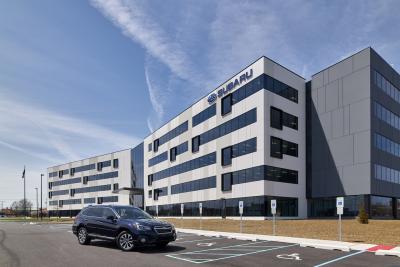 Subaru of America’s new corporate headquarters is 100% Green Power certified by the U.S. Environmental Protection Agency, and a Zero-Landfill facility with all waste recycled or reused. It is also expected to be LEED Certified by the U.S. Green Building Council. Photo credit: © Jeffrey Totaro, 2018.