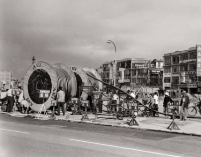 CLP workers were laying cables in Kowloon City in the 1950s to support industrialisation and population growth.