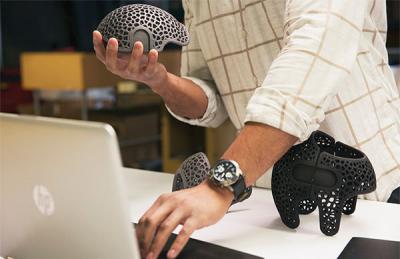 3D printing is transforming whole industries by helping organizations reduce the amount of materials needed to make a finished product, shift from physical to digital inventories, and localize production rather than shipping finished goods long distances. (3D printing design courtesy of Invent Medical).