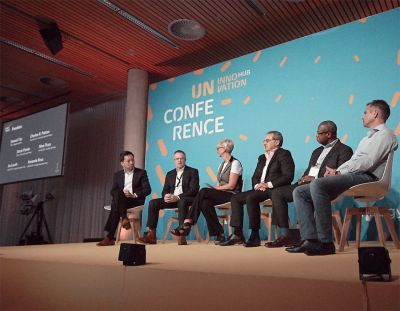 Global utility leaders including Derek Parkin (second from left), Chief Operating Officer of CLP Holdings Limited, share their views on the future of the energy industry in a conference joined by Free Electrons in Berlin.