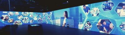 What usually strikes visitors in the new SmartHub@CLP is a 270-degree video projection that gives a futuristic impression of how a smart city looks and explains CLP’s role as an enabler.
