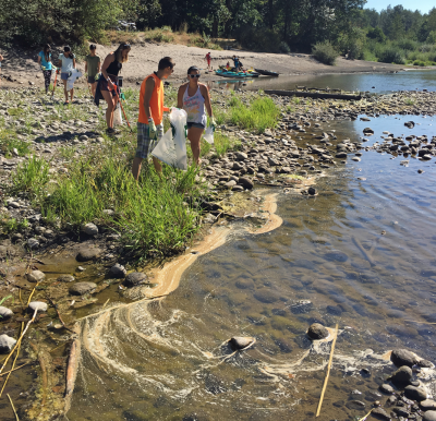 Volunteers, in partnership with SOLVE, Keep America Beautiful and Bud Light, picked up nearly 80 pounds of litter and cigarette butts along the shoreline of the Sandy River in Oregon.