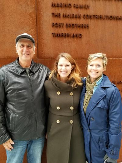 Colleen Vien, Sustainability Director for Timberland, (right) joined Paul Levy and Katie Andrews of Center City District Foundation at the Philadelphia Rail Park a year after the brand’s 100+ volunteer urban greening event that supported the park’s development. The park is now open to the public and enjoyed by residents and visitors alike.