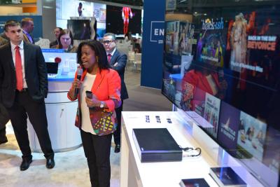 Keesha Boyd, Executive Director of Multicultural Products and Consumer Service at Comcast Cable presents the newly-launched Black Film & TV On Demand destination.